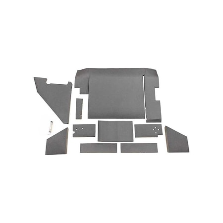 K&M Mfg Qwik Fit Lower Cab Kit for International Harvester 88 Series Tractor Black Basketweave Vin 4266