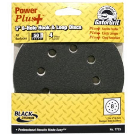 Defenseguard 7723 5 in. Dia 50 Grit Hook & Loop Sanding Discs, 4PK DE3856720
