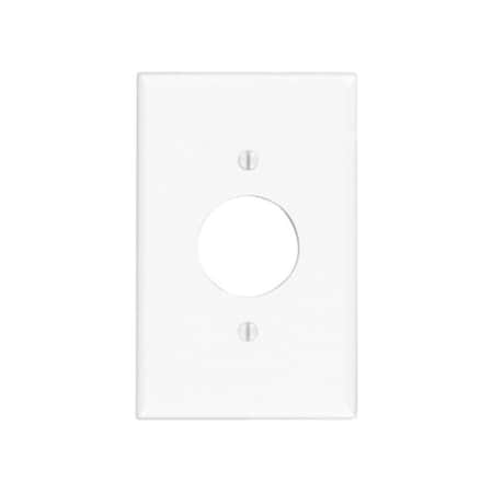 Leviton Receptacle Wallplate, Midway Size, Gang 1, Ivory 80504-I