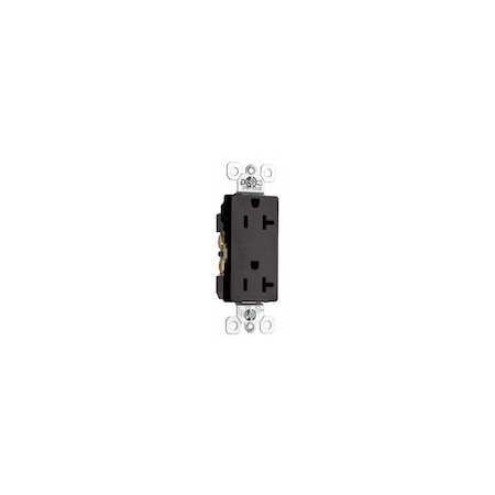 Pass & Seymour Decorator Outlet, Heavy-Duty, Black, 20-Amp TR26352BKCC8