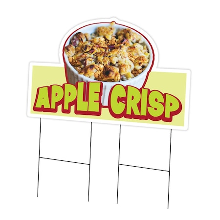 Signmission Apple Crisp Die Cut Yard Sign & Stake outdoor plastic coroplast window, C-DC-2436-DS-Apple Crisp19 C-DC-2436-DS-Apple Crisp19