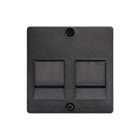 Siemens DELTA i-system carbon metallic Cover plate with shutter for support plates 5TG2125