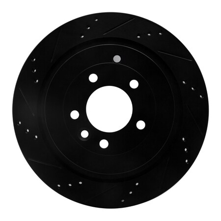 Dynamic Friction Co DFC Brake Rotor - Drilled and Slotted - Black 633-11010L