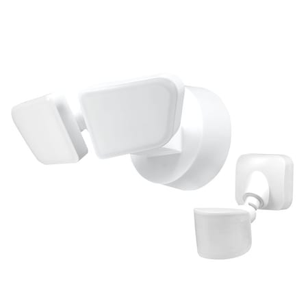 Globe Electric globe Security Flood Light, LED Lamp, Bright White, 2200 Lumens, 4000 K Color Temp, White Fixture 17000213