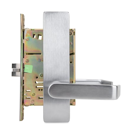 Trans Atlantic Co. DXML Series RightHand Heavy-Duty Commercial MortiseLock W/ Escutcheon Handleset Grade1 Passage in BC DL-DXML10SERH-US26D