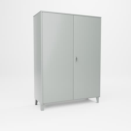Pucel Flush Door Bin Cabinet, 60 in W x 24 in D x 84 in H, 185 Bins, Gray HDBC-6084-26-185