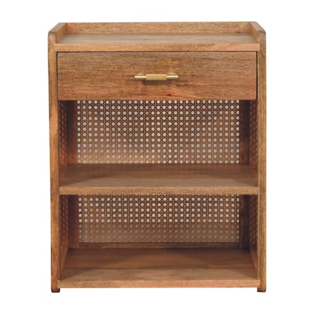 Homeroots 23" Brown Solid Wood One Drawer Nightstand 651567
