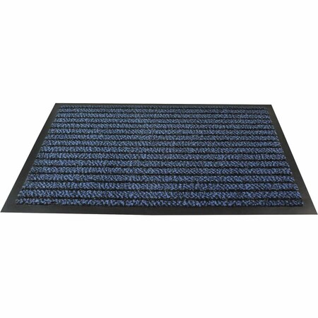 Floortex Door Mat, Polypropylene Scrape and Soak fibres, 0.25 in Thick, Blue, 24 in W x 32 in L FR42432ULTBL
