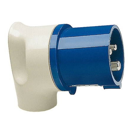 Walther-Werke Pin and Sleeve Plug, 20A, 230/3Ã¸250, 3 Phase, 3 Pole, Blue, Screw Terminals Wire Connection Type 216409