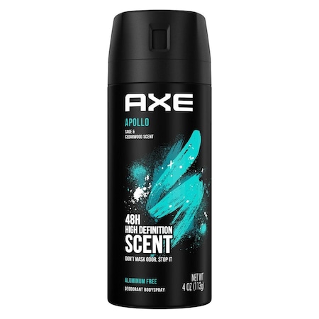 Axe Apollo Sage and Cedarwood Deodorant Body Spray, 4 Ounce, 12PK 68921147