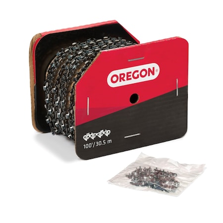 Oregon Chamfer Chisel Chain, 3/8" Low Pro Pitch, .043" Gauge, 100-Ft. Reel 90PX100U
