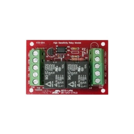 Seco-Larm High-Sensitivity Relay Board, SPDT, 12/24VDC, 1mA Trigger SR-1212-C7ALQ