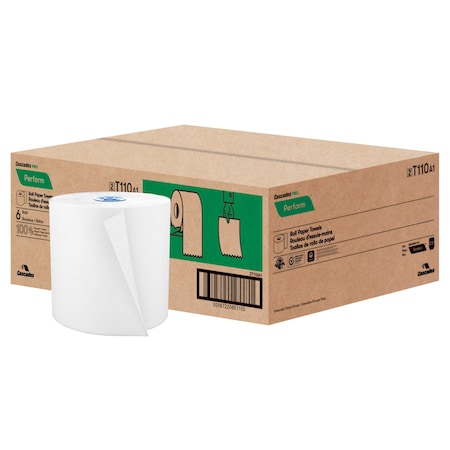 Cascades Pro Perform Hardwound Roll Towel White, PK6 T110