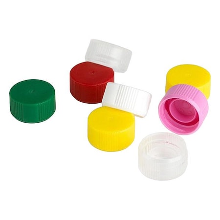 Globe Scientific Lab Bottle Caps, White, PK1000 111672W