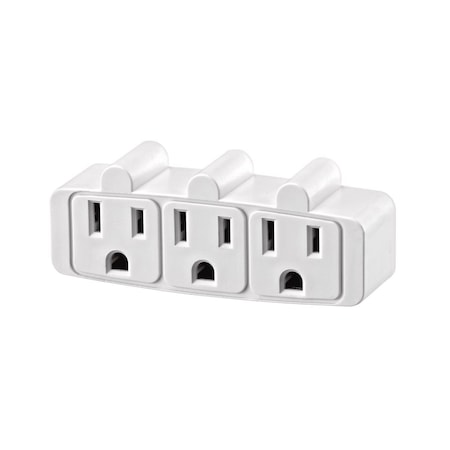 Leviton Plug Adapter, Swivel, 1-15R, White C28-00697-01W