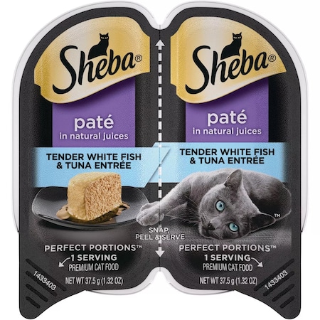 Sheba Perfect Portions Pate 2.6 Oz. Adult Tender Whitefish & Tuna Wet Cat Food 798765