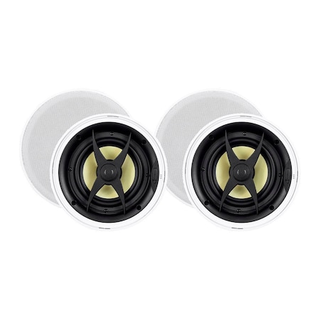 Monoprice Caliber Slim Bezel In-Ceiling Speakers_ 6.5in Fiber 2-Way (pair) 34706