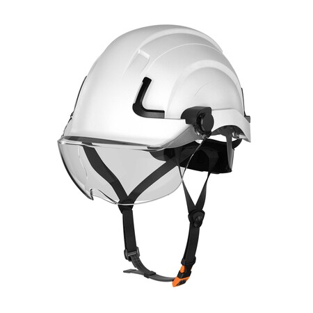 Defender Safety H2-EH Safety Helmet w/ Clear Visor - Type 2 Class E, ANSI Z89 and EN12492 rated, White H2-EH-01V