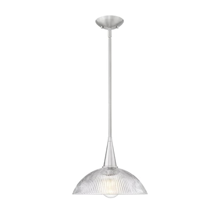 Z-Lite Lunelle Brushed Nickel 1 Light Pendant 3051P12-BN