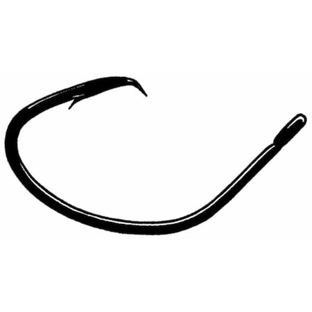Owner Mutu Light Circle Hook Black Chrome, Size 2-0 O5114121