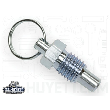 Huyett Pull Ring Pin, Zinc Plated Low Carbon Steel, 0.625 in Dia PRPNL-625-ZC