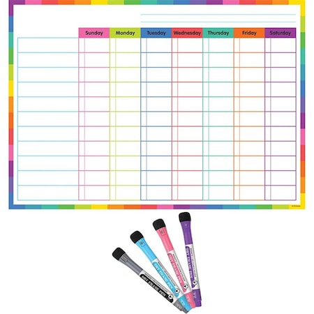 Roomfactory Colorful Dry-Erase Magnetic Task Chart RO3490562