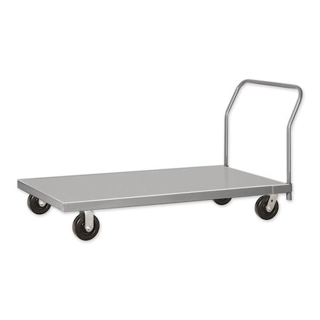 Pucel Steel Platform Truck, 34 in W x 72 in D, 8 in Semi-Steel Casters, Gray PT-3472-8S
