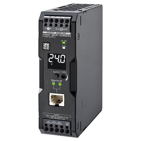 Omron Power Supply, 100/240V AC, 24V DC, 240 W, 10 A, DIN Rail S8VK-X24024A-EIP
