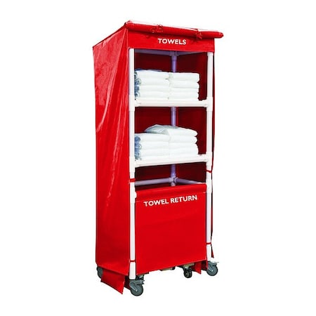 Royal Basket Trucks Towel Station, Red, Vinyl G42-RRX-TSA-4ULN