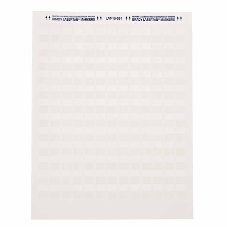 Brady Lasertab Series Self-Laminatin Polyester Labels, Pack of 19 Sheets, 19PK LAT-51-361-1