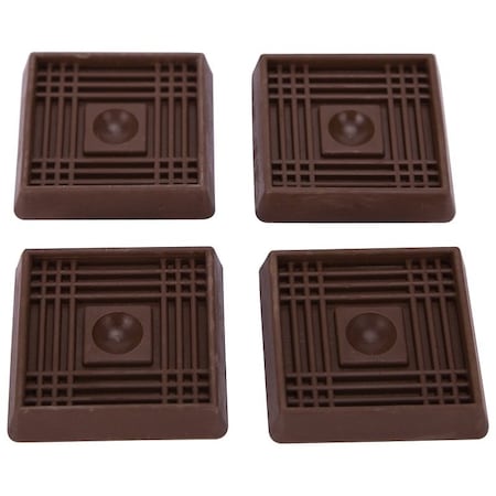 Prosource Caster Furniture Glide, Rubber, Brown, Brown, 2-1/2 x 2-1/2 x 15/32 in Dimensions FE-S711-PS