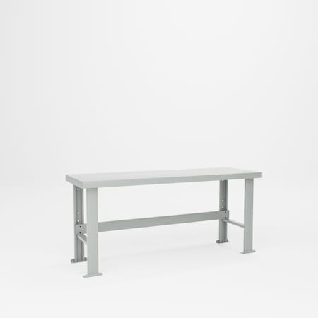 Pucel F Series Steel Top Workbench, 72 in W x 32 1/2 in H x 24 in D, Black F-2472