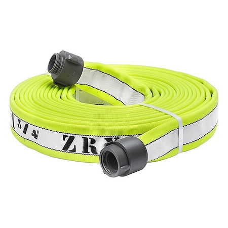 Armtex Hp Fire Hose, Double Jacket, 1 3/4 in Hose Inside Dia., Nylon Reinforced NBR Rubber Hose Tube, Yellow HP175Y100-NH150