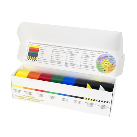 3M 2in X 36 yds. Vinyl Tape Safety and 5S Color Coding Pack T92365S