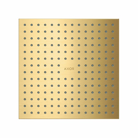 Axor ShowerSolutions Showerhead 250 Square 2-Jet, 2.5 GPM in Brushed Gold Optic 35313251