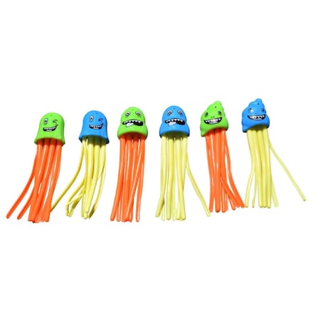 Pool Central Jellyfish Slow Sinking Dive Game, Multi-Color - Set of 6 33532814