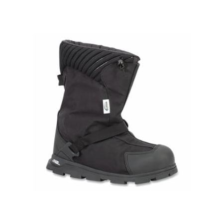 Neos Overshoe Explorer, Insulated Overshoes, Medium, 11 in H, 500 Denier Nylon/Polyurethane/SS Cleats, Black 617-EXGG-BLK-MED