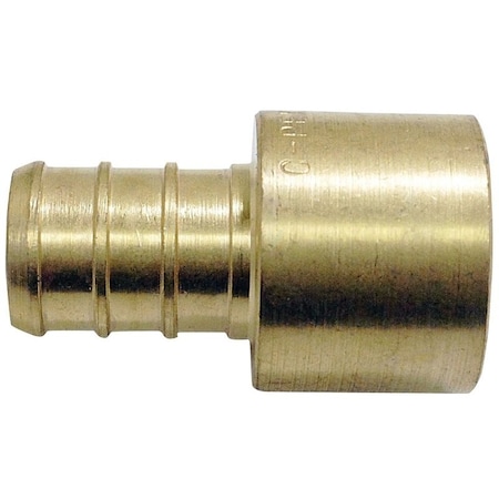 Apollo Valves Pipe Adapter, 12 in, PEX x Female Solder, Brass, 200 psi Pressure APXFS1212