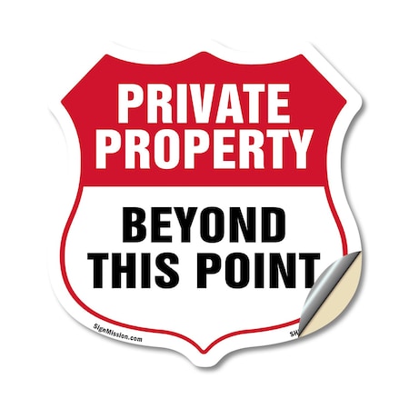 Signmission Private Property Shield Sign Private Pro, 18 Inch X 18 Inch, Vinyl Decal SHI-D-18-444