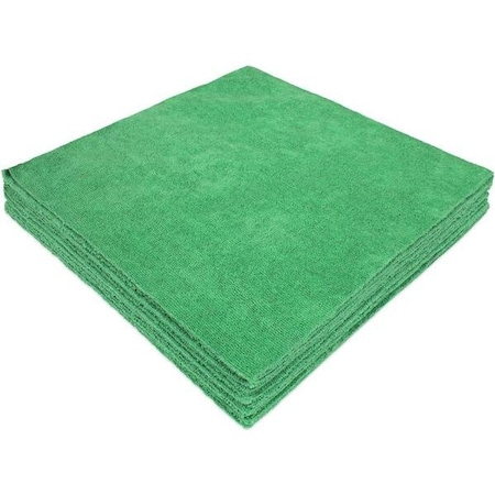 M&B Absorbents Microfiber Towel, Green, 16 in.x16 in., 200PK MF-1616-G