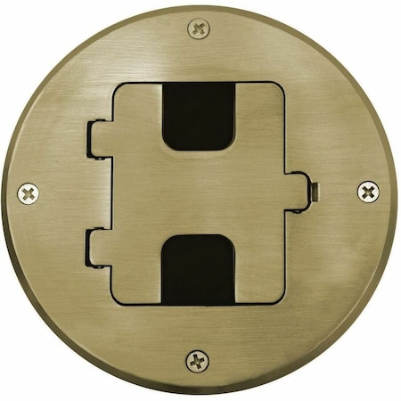 Hubbell Wiring Device-Kellems WOODFLOOR BOX FLNG/DOOR, TILE TRIM BRS RF509BR