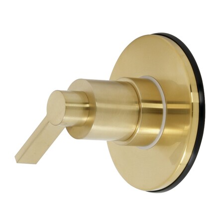 Kingston Brass Single-Handle Six-Way Diverter Valve with Round Trim Kit, Brushed Brass KS4037NDL