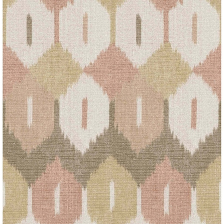 A-Street Prints Abilene Apricot Ikat Wallpaper 4147-27408