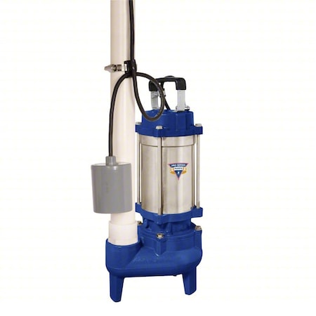 Pro Series Pumps SewageEjectorPump, 10ft, 1hp, Single, 115VAC E7105-TS