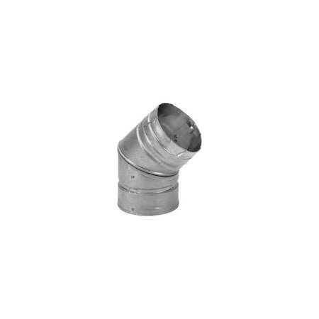 Duravent Stove Pipe Elbow 3in D X 3in D 45 deg Galvanized Steel/Stainless Steel Silver 3PVL-E45R