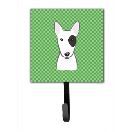 Carolines Treasures Green Checkered Bull Terrier Leash or Key Holder BB1132SH4