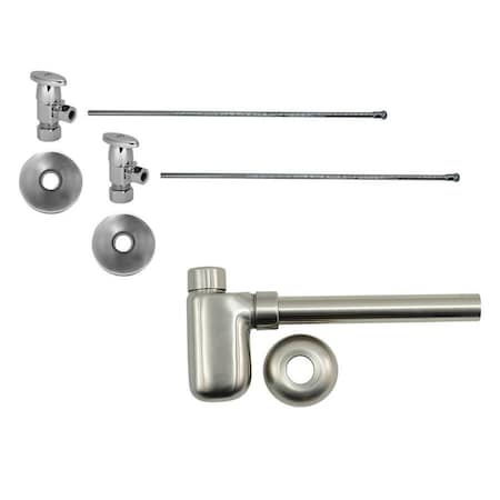 Mountain Plumbing Lavatory Kit - Brass Oval Handle 1/4 Turn Valve (MT6003) in Champagne Bronze MT9000-NL/CHBRZ