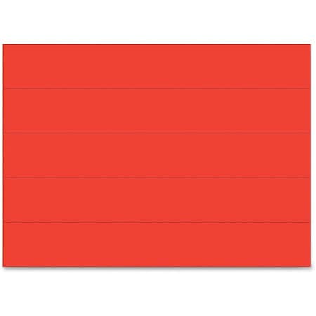 Mastervision MasterVision Magnetic Red Dry Erase Strips, 0.875"x6", Pk of 25, for Color Coding & Planning Boards, PK25 FM2504