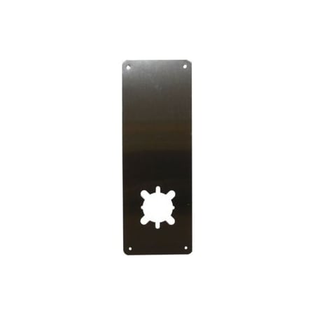 Don-Jo Mfg Repair Plate 4.5in x 14in, 2-1/8in Hole with Thru Bolt Holes, 630/US32D Stainless Steel RP-14-2-630