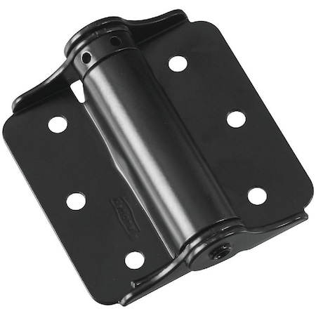 National Hardware 3'' Black Full-Surface Spring Door Hinge, 2PK N114-975